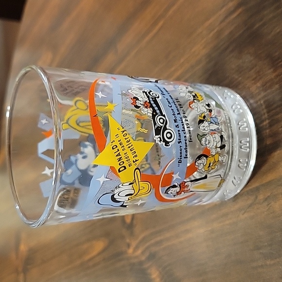 McDonalds 100 Years of Disney Magic Glass Cup Collectible Vintage Mickey Donald - Picture 4 of 10